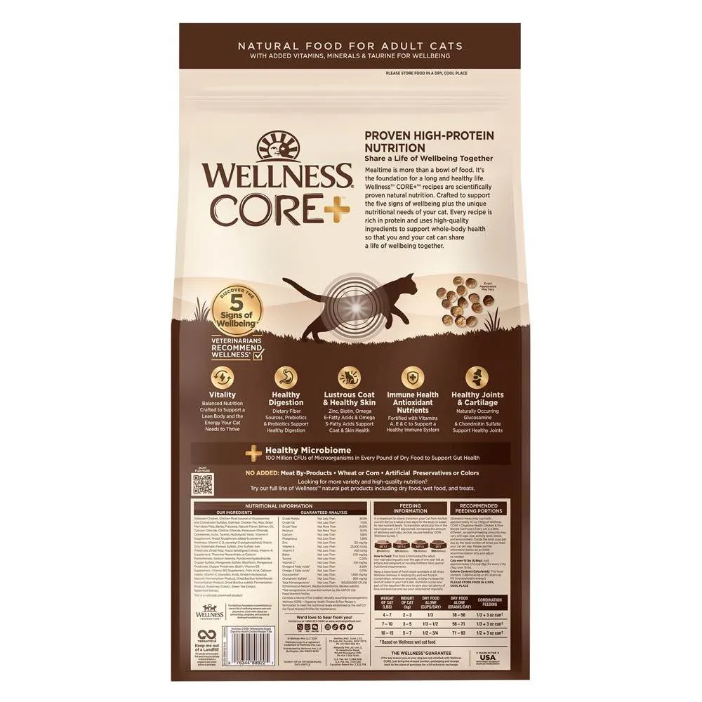 20% OFF:  Wellness CORE  Indoor Chicken, Turkey & Chicken Meal Indoor Formula Dry Cat Food