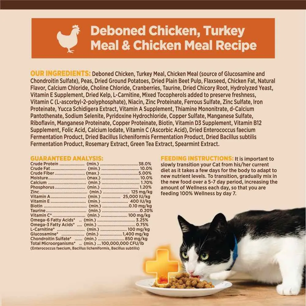 20% OFF:  Wellness CORE  Indoor Chicken, Turkey & Chicken Meal Indoor Formula Dry Cat Food