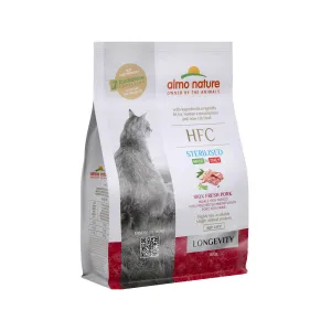 Almo Nature HFC Longevity Sterilized Dry Cat Food - 100% Fresh Pork