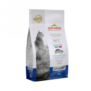 Almo Nature HFC Longevity Sterilized Dry Cat Food - 100% Sea Bass And Sea Bream