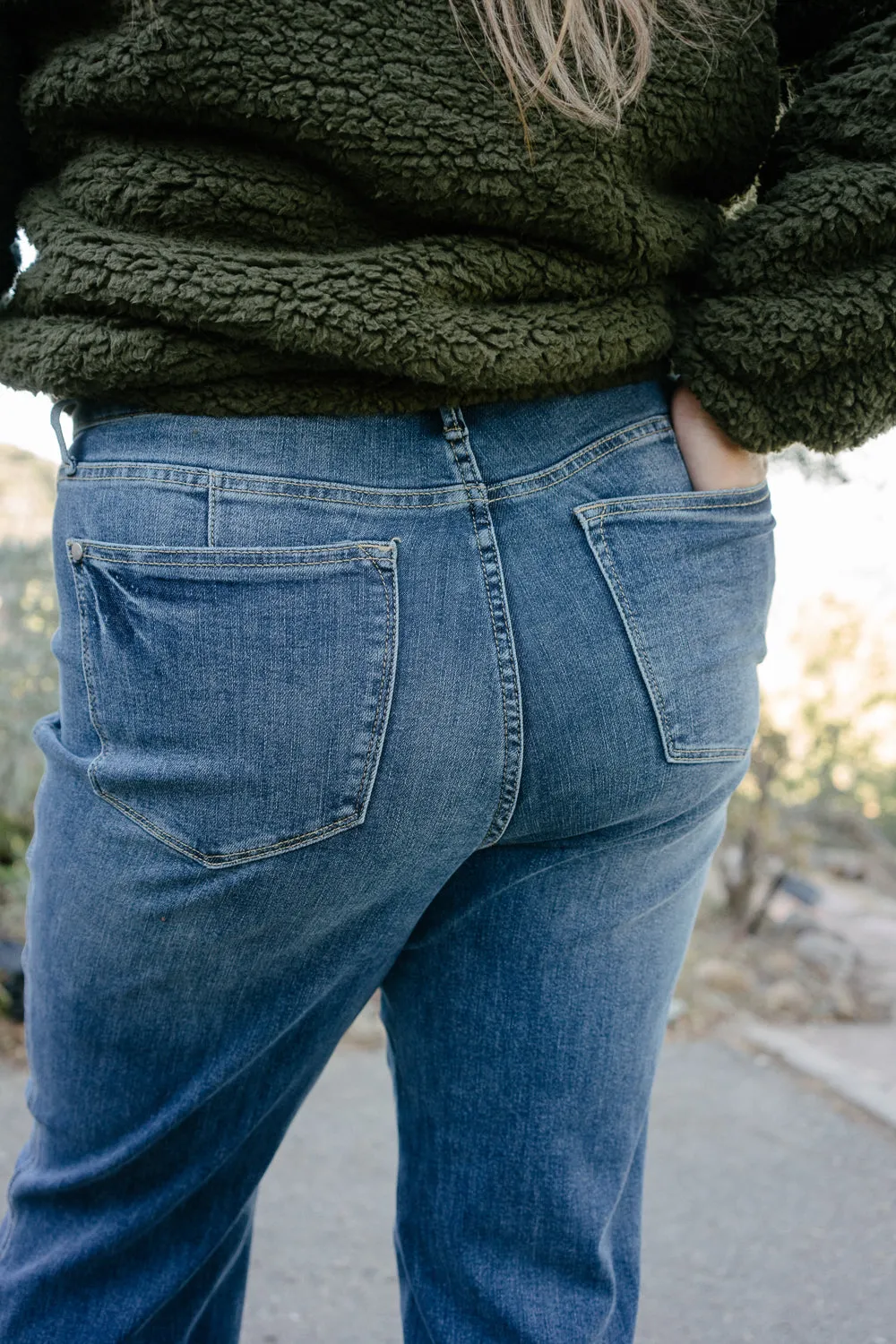 Alyson Mid Rise Tummy Control Vintage Straight Jeans - PLUS