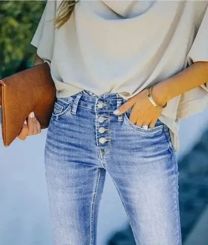 Aveline™ - High-Waisted Vintage Jeans