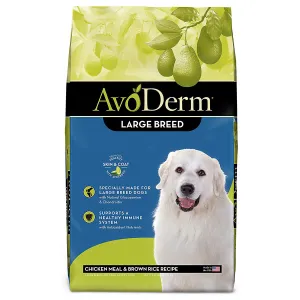 AvoDerm Large Breed Chicken & Brown Rice Formula Dry Dog Food 26lb