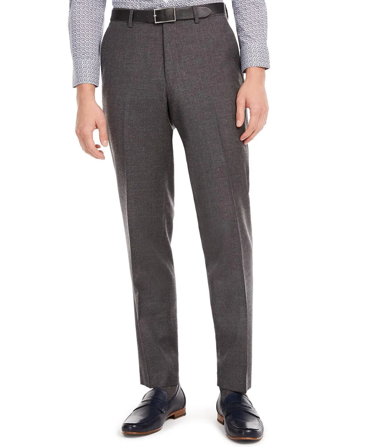 Bar Iii Mens Slim fit Dress Pants 32 / 30 Grey Solid