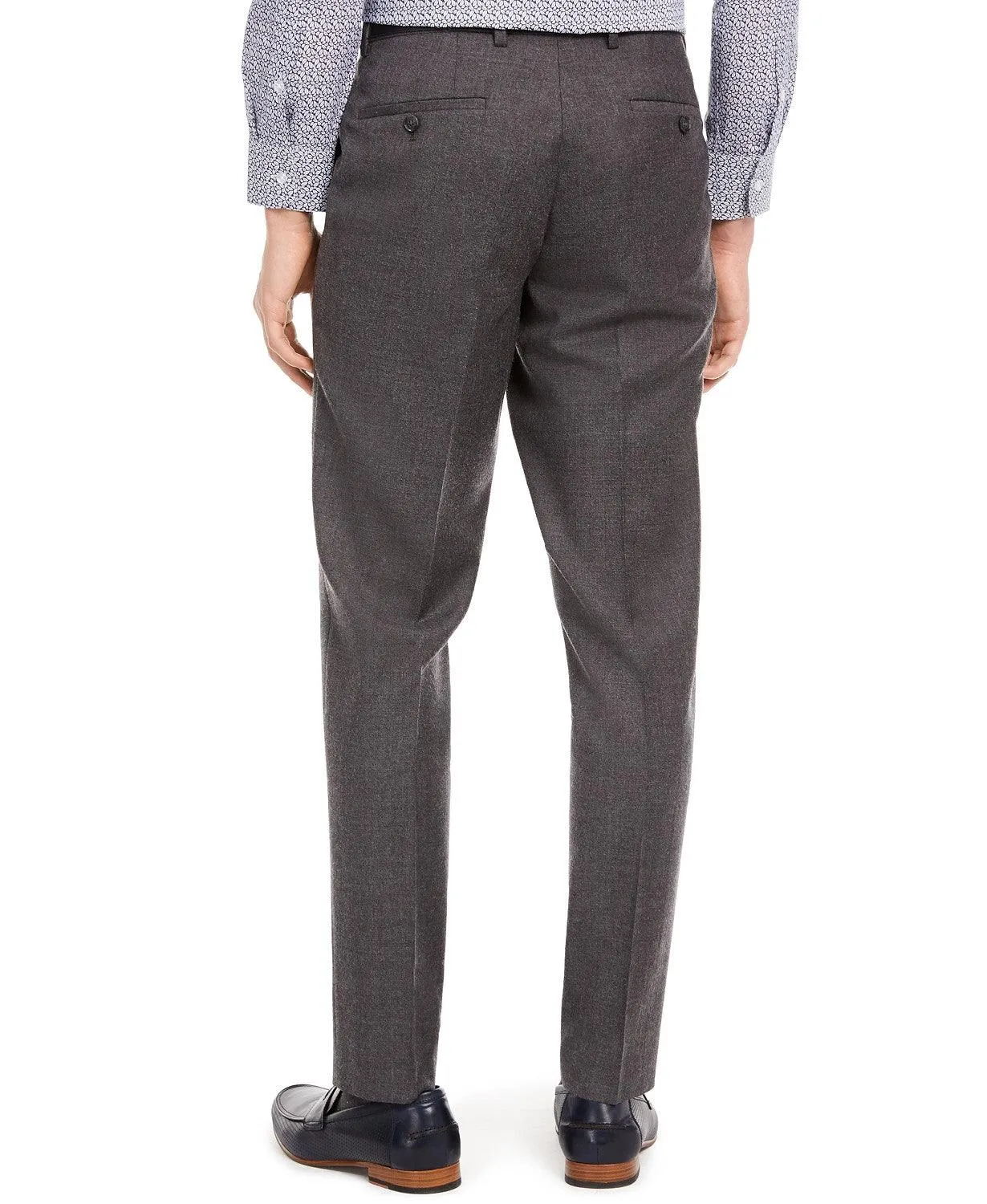 Bar Iii Mens Slim fit Dress Pants 32 / 30 Grey Solid