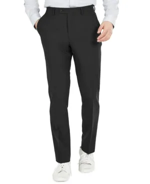 Bar Iii Mens Slim fit Dress Pants 34 x 34 Black Solid Stretch