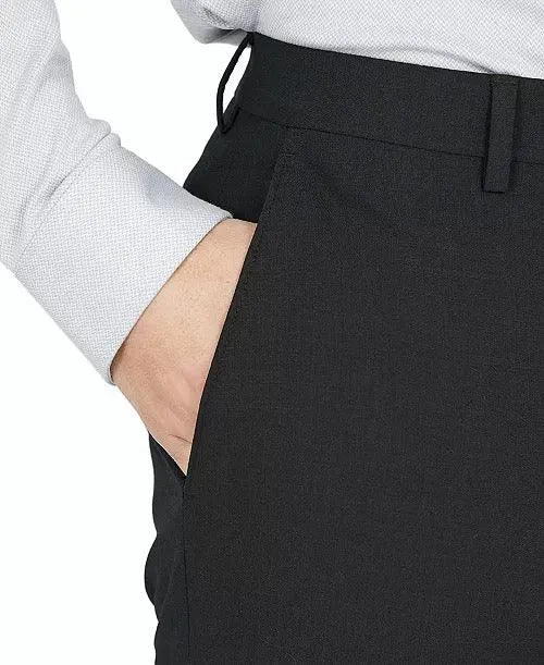 Bar Iii Mens Slim fit Dress Pants 34 x 34 Black Solid Stretch