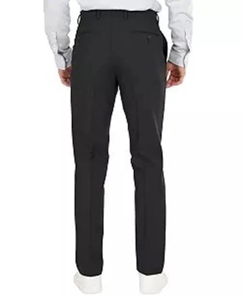 Bar Iii Mens Slim fit Dress Pants 34 x 34 Black Solid Stretch