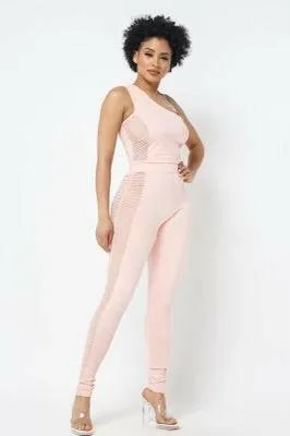 BENITA pants set with chain strap and see through set.