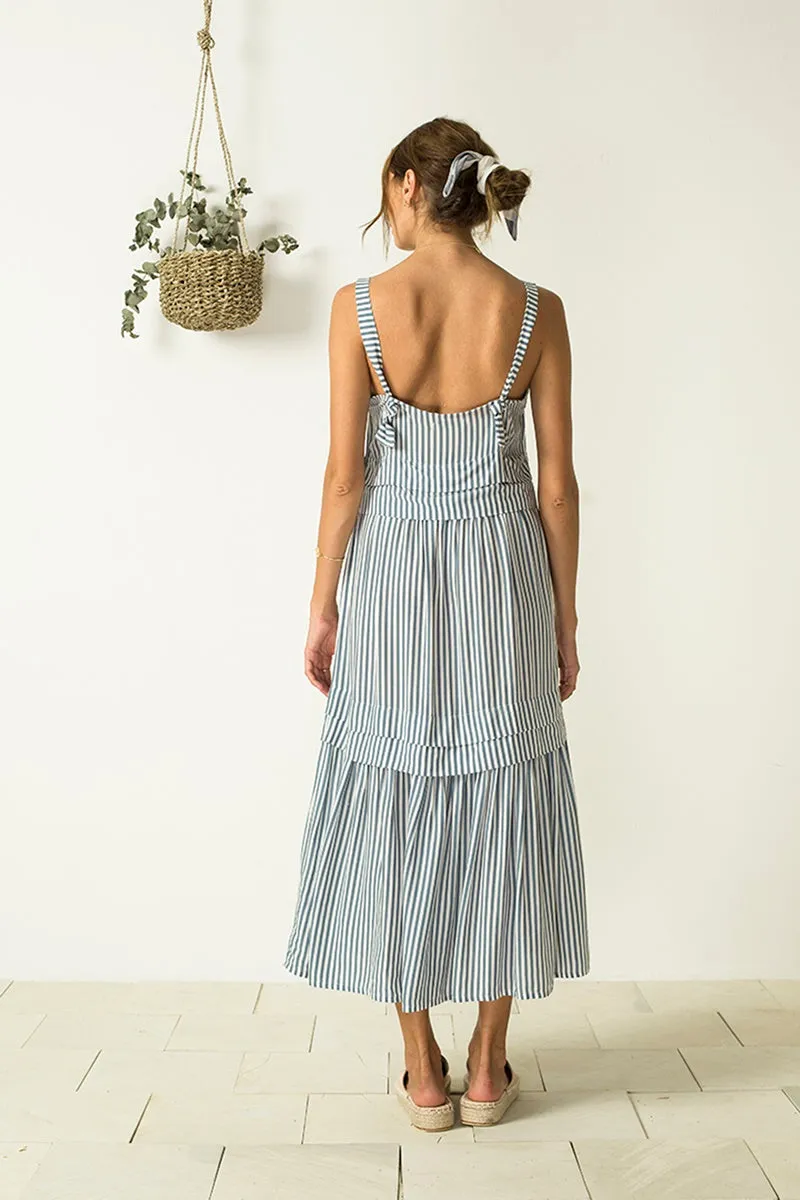 Bird & Kite - Renata Dress - Thalassa Stripe Blue
