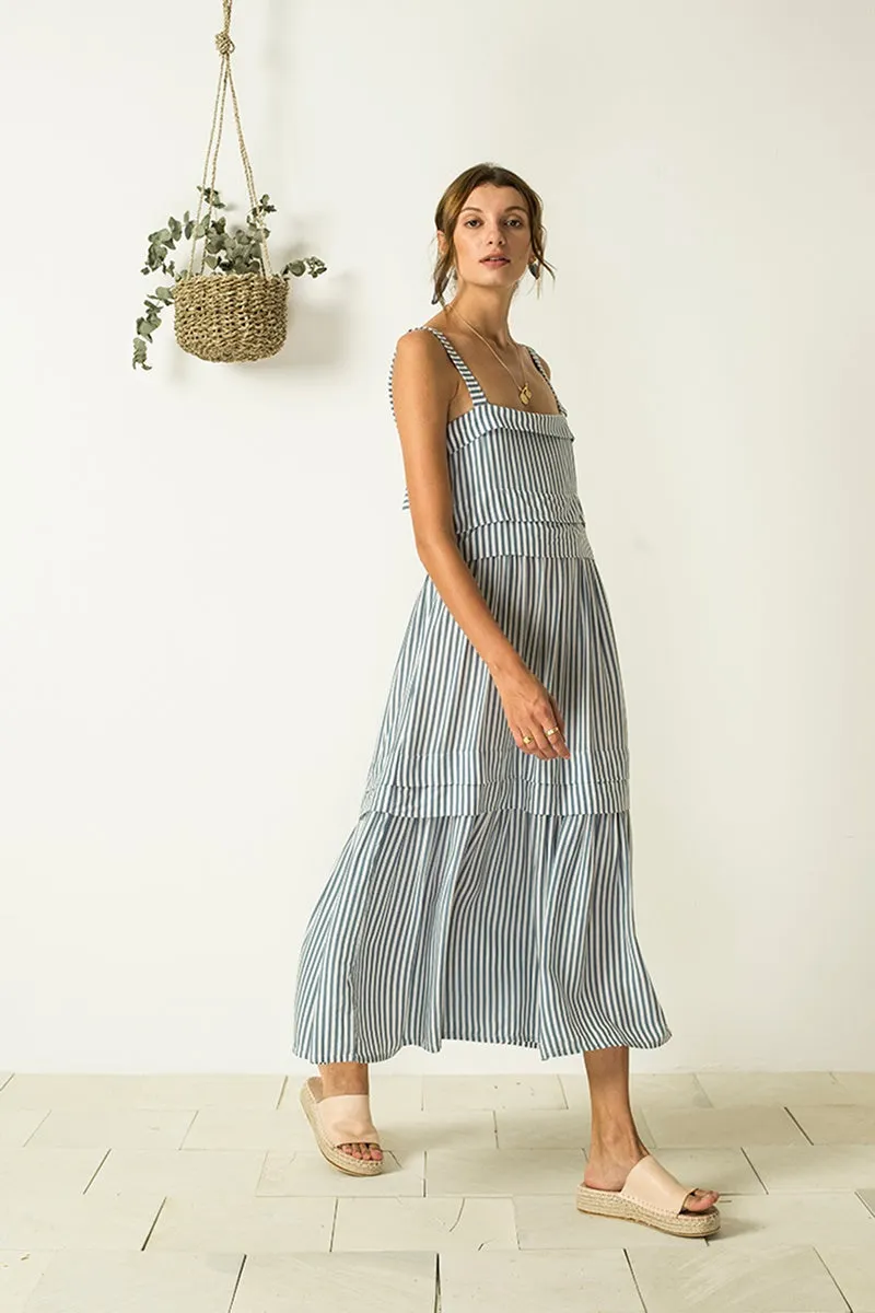 Bird & Kite - Renata Dress - Thalassa Stripe Blue