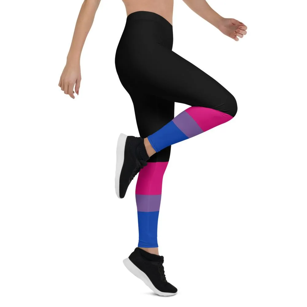 Black Bisexual Flag Leggings