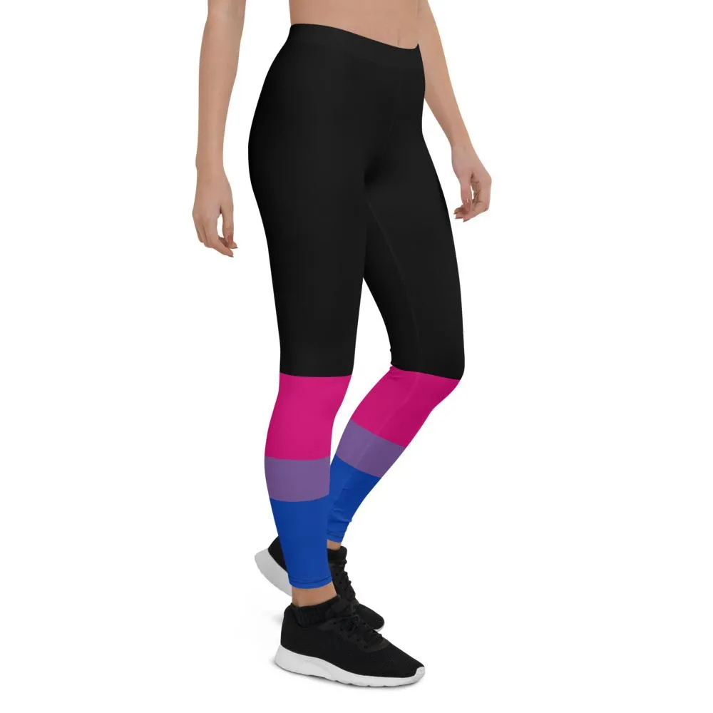 Black Bisexual Flag Leggings