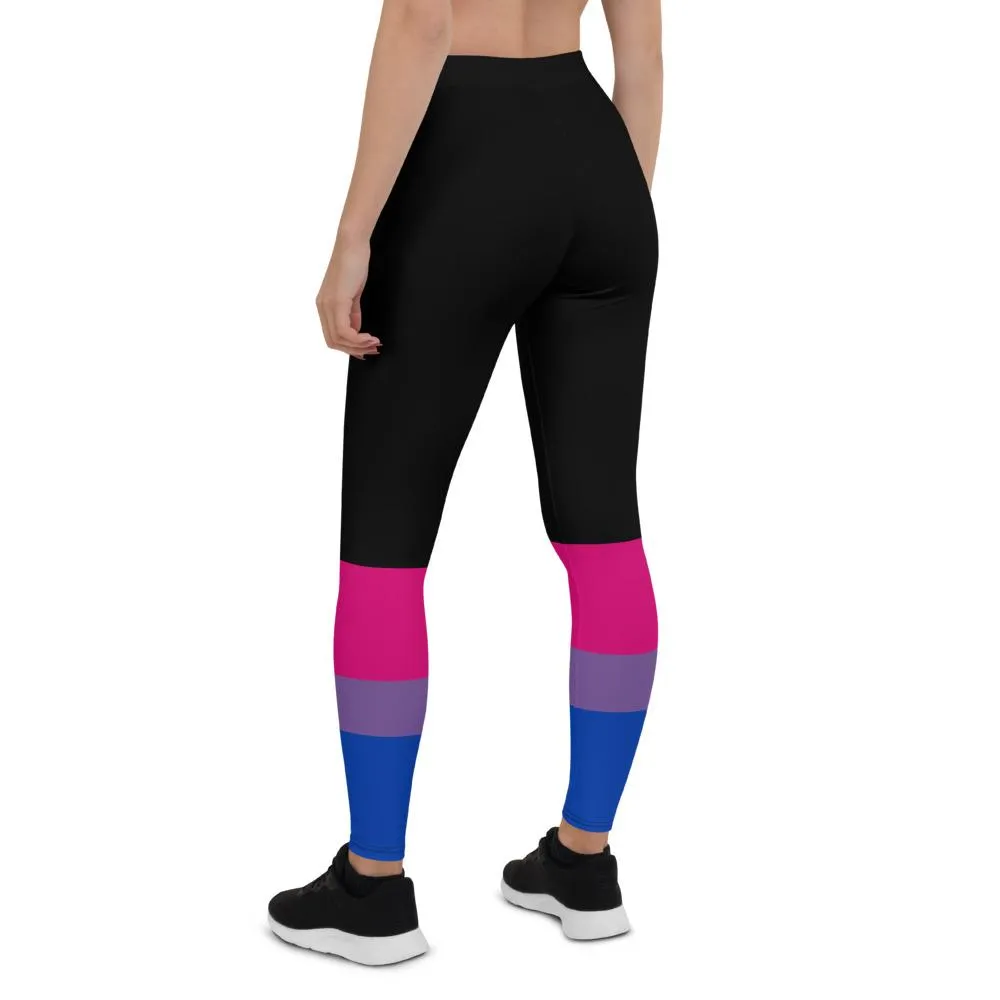 Black Bisexual Flag Leggings