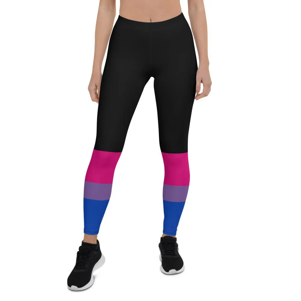 Black Bisexual Flag Leggings