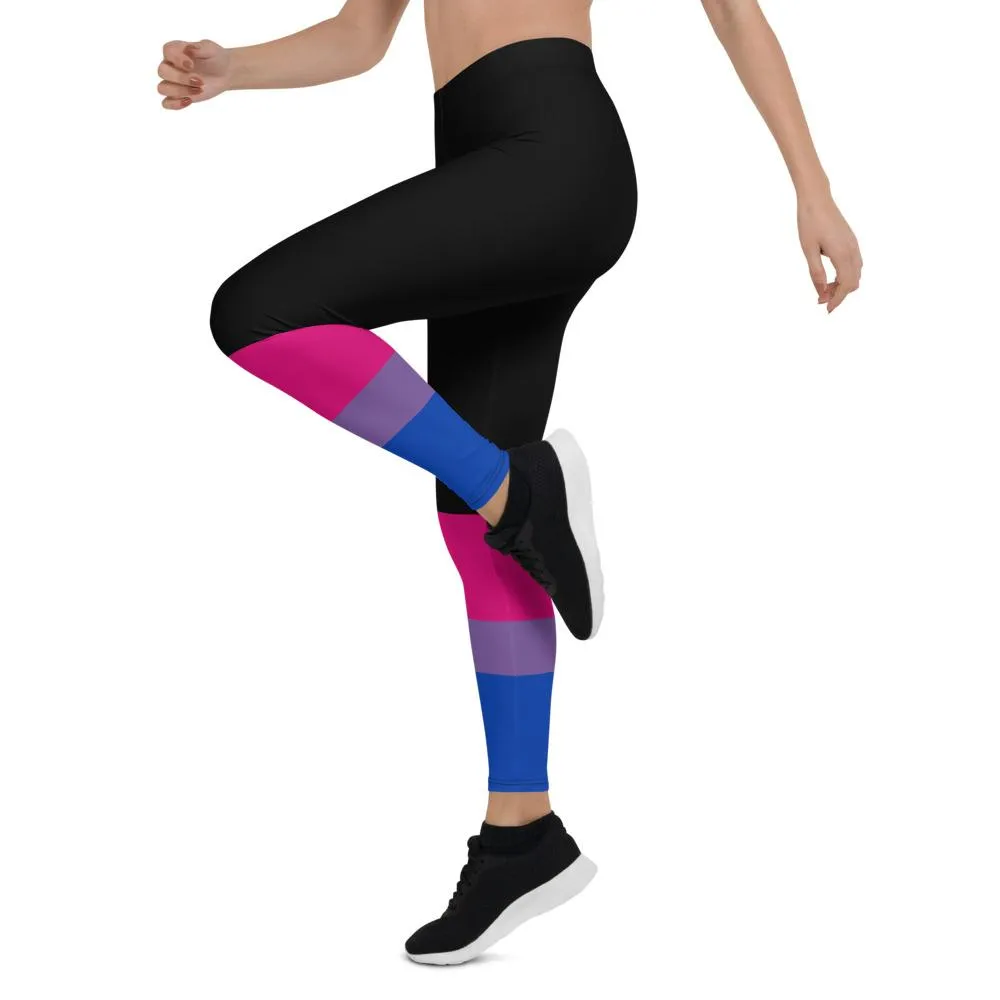 Black Bisexual Flag Leggings
