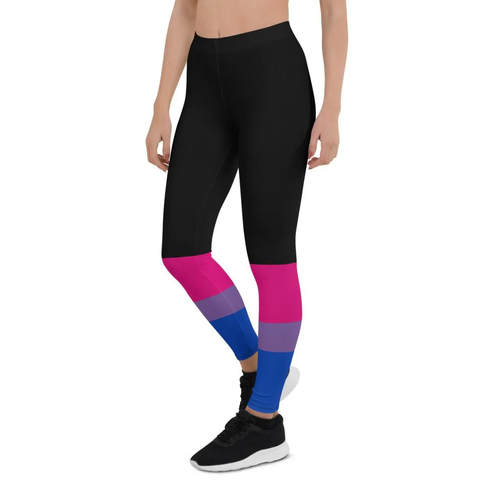 Black Bisexual Flag Leggings