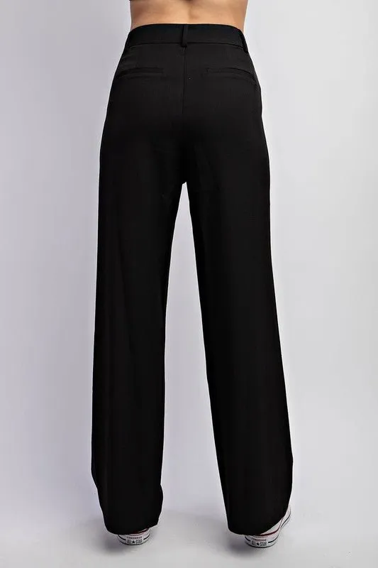 Black Tailored Woven Pants