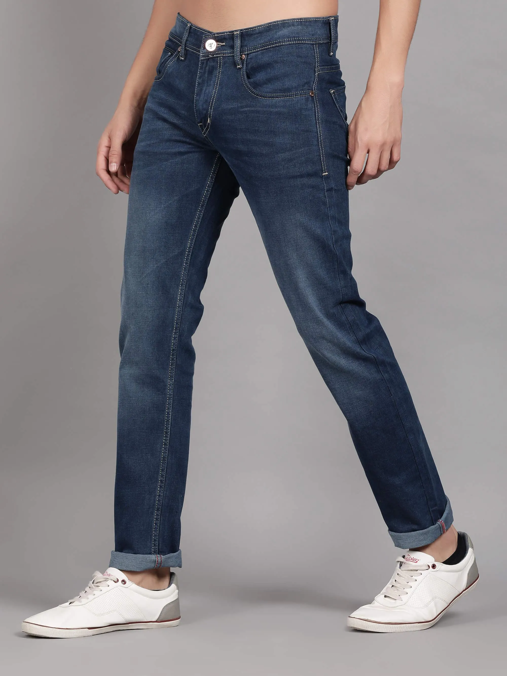 Blue Denim Clean Look Jeans For Men (GBDNM6005)