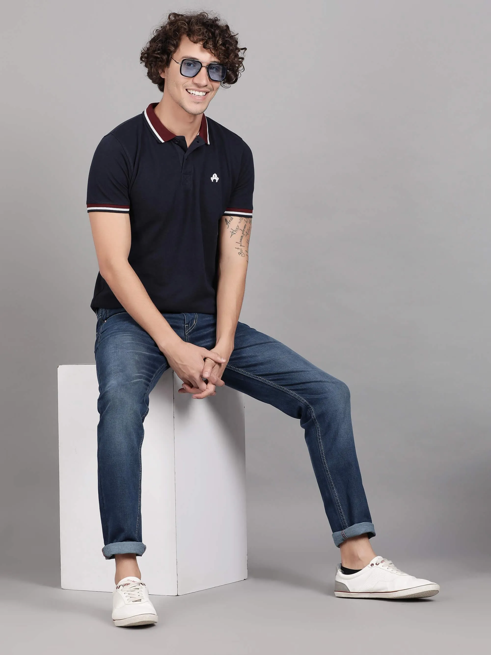 Blue Denim Clean Look Jeans For Men (GBDNM6005)