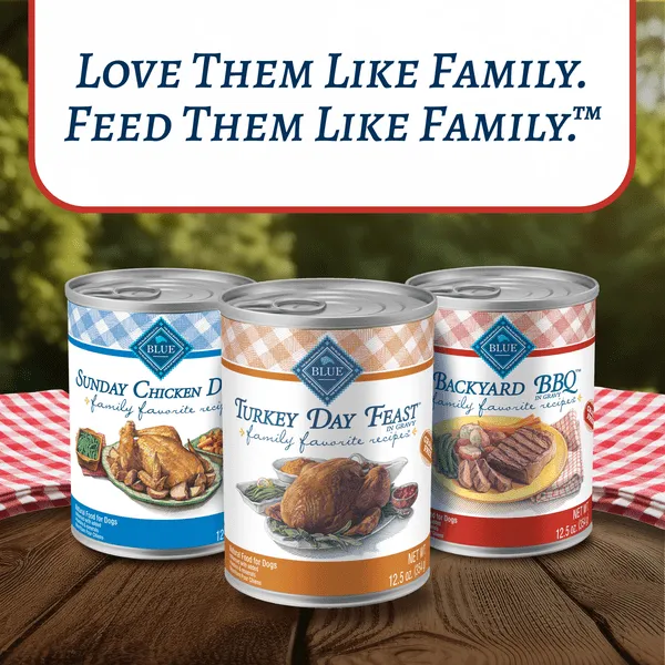 BLUE Family Favorite Recipes Turkey Day Feast Canned Dog Food
