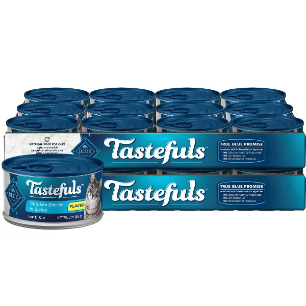 BLUE Tastefuls Flaked Chicken Entree in Gravy Canned Cat Food