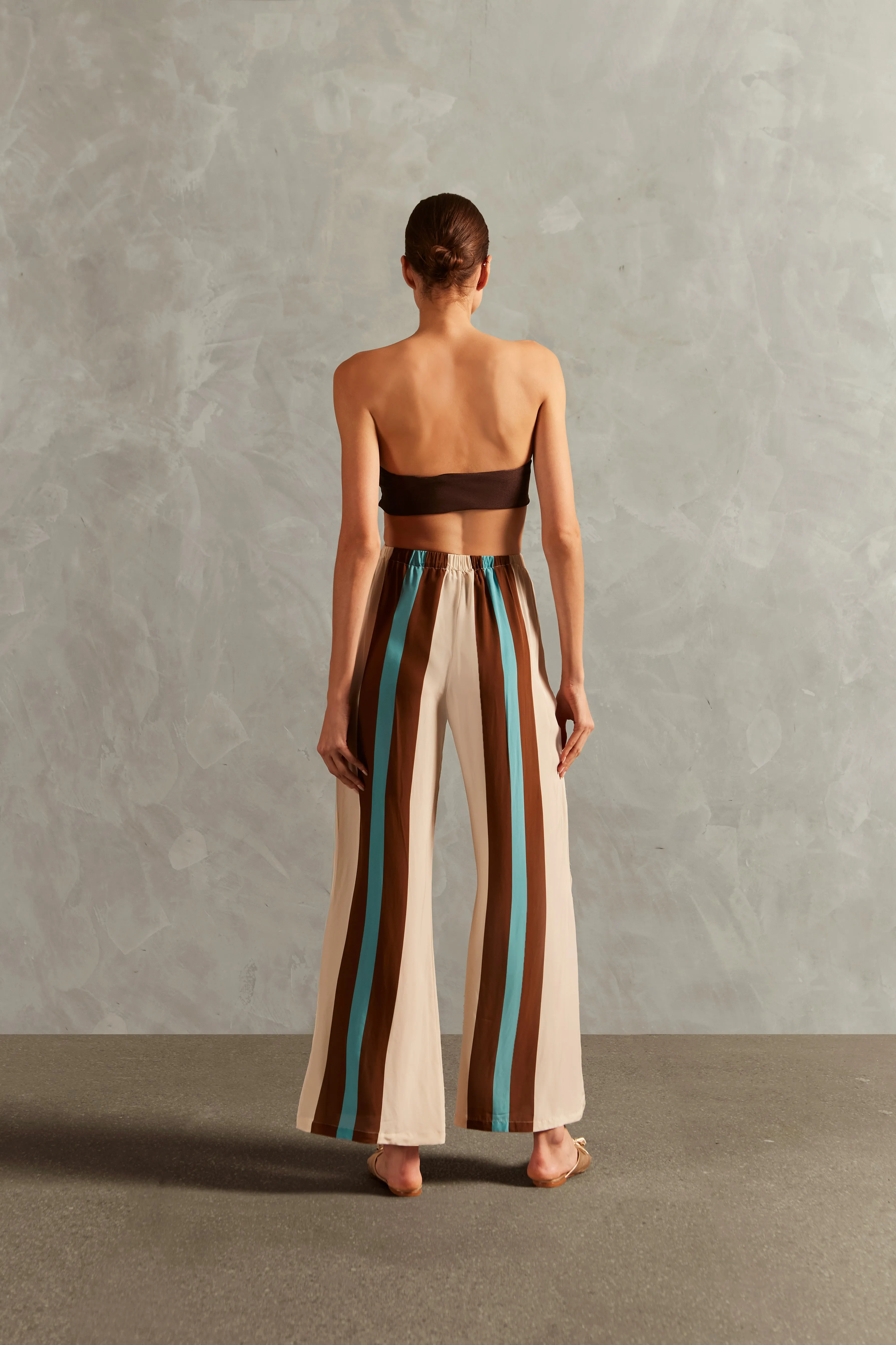 Bold Stripes Wide-Leg Pants