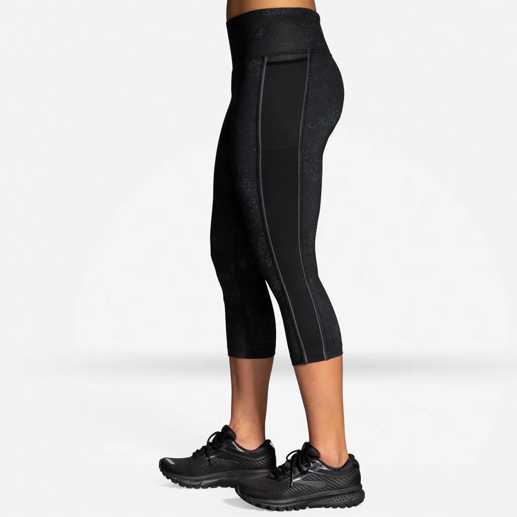 Brooks Greenlight Capri Women's Black Speck Black Asphalt