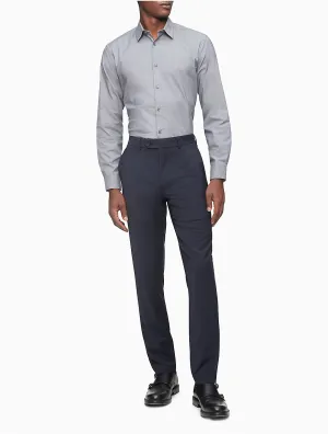 Calvin Klein Mens Skinny fit Dress Pants 34 / 32 Dark Blue Solid