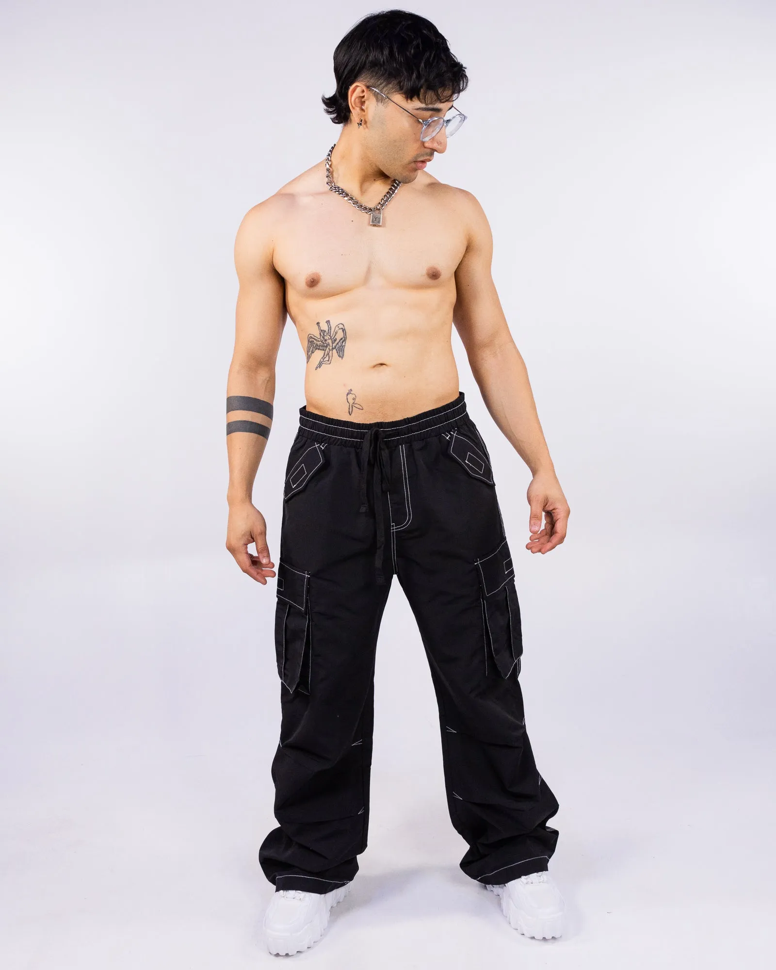 Campus Black Unisex Cargo Pants