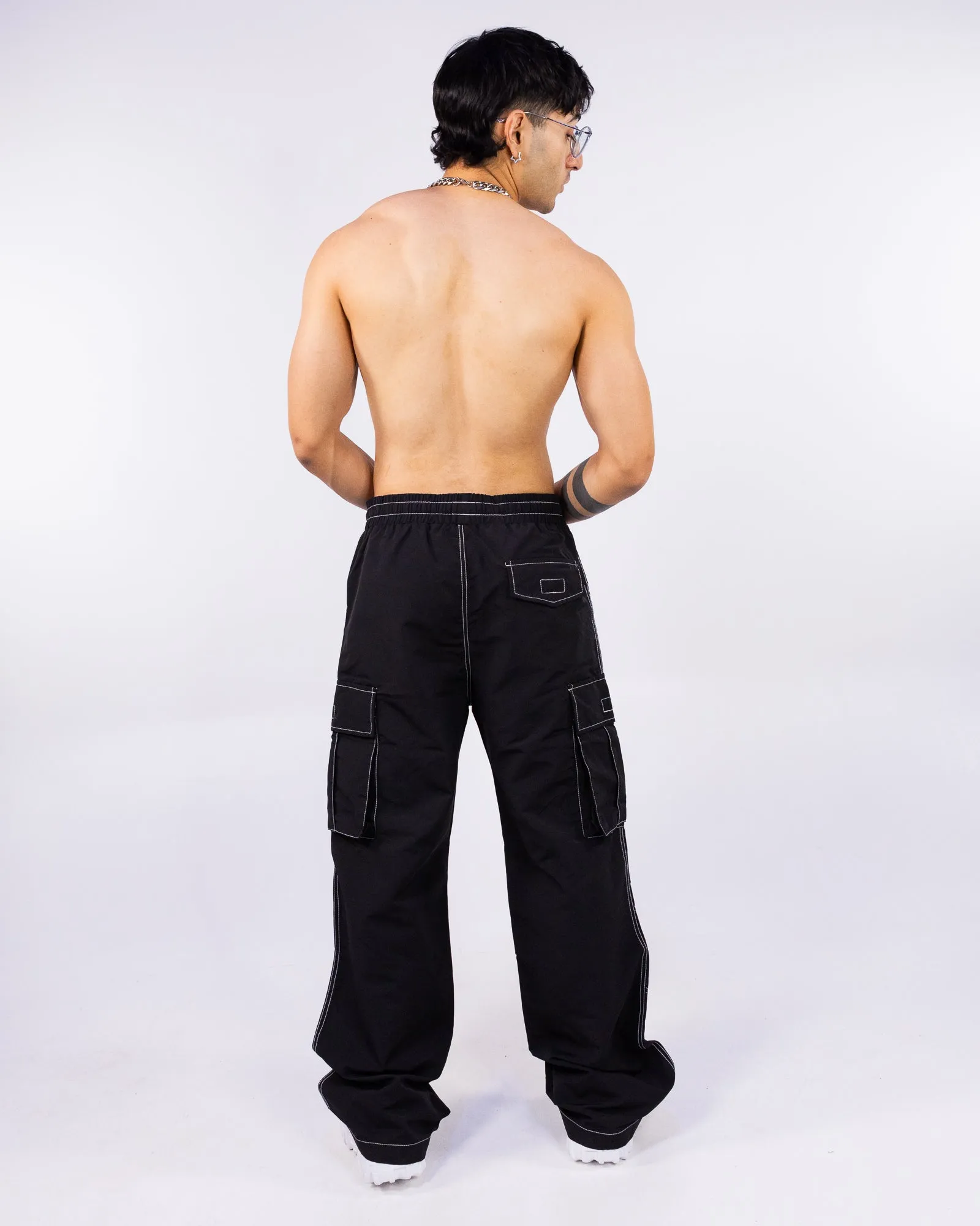 Campus Black Unisex Cargo Pants