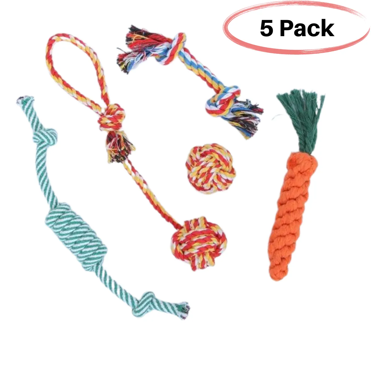Chewy Interactive Rope Toy Set for Mildly Aggressive Dogs