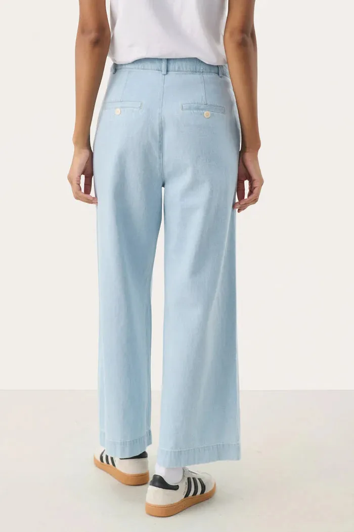 CORALIESPW PANTS "WHITEISH BLUE DENIM"