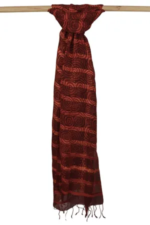 Creative Bee 'colva' Natural Dye Block Print Filature Silk Dupatta