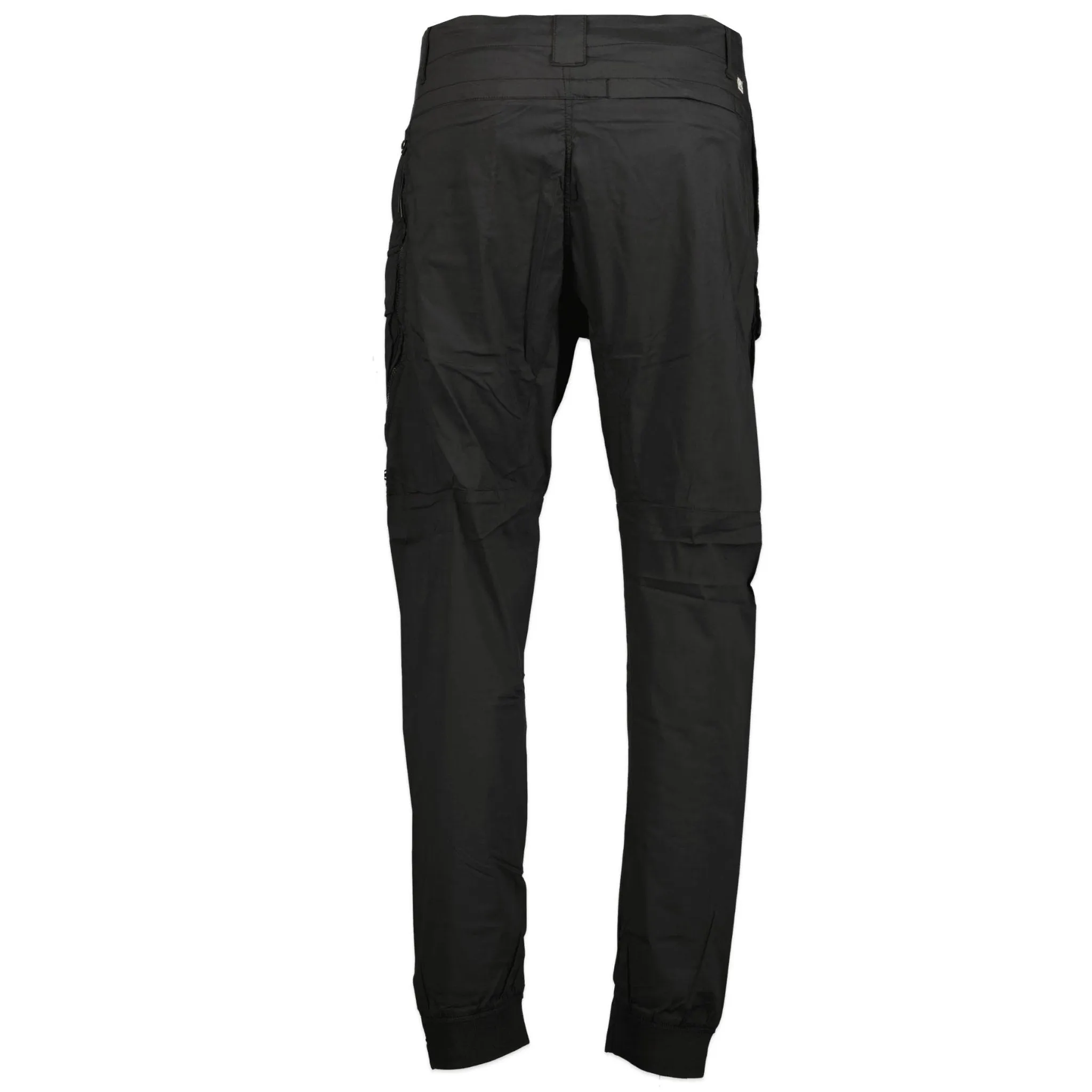 Cuffed 50 Fili Stretch Cargo Pants Black