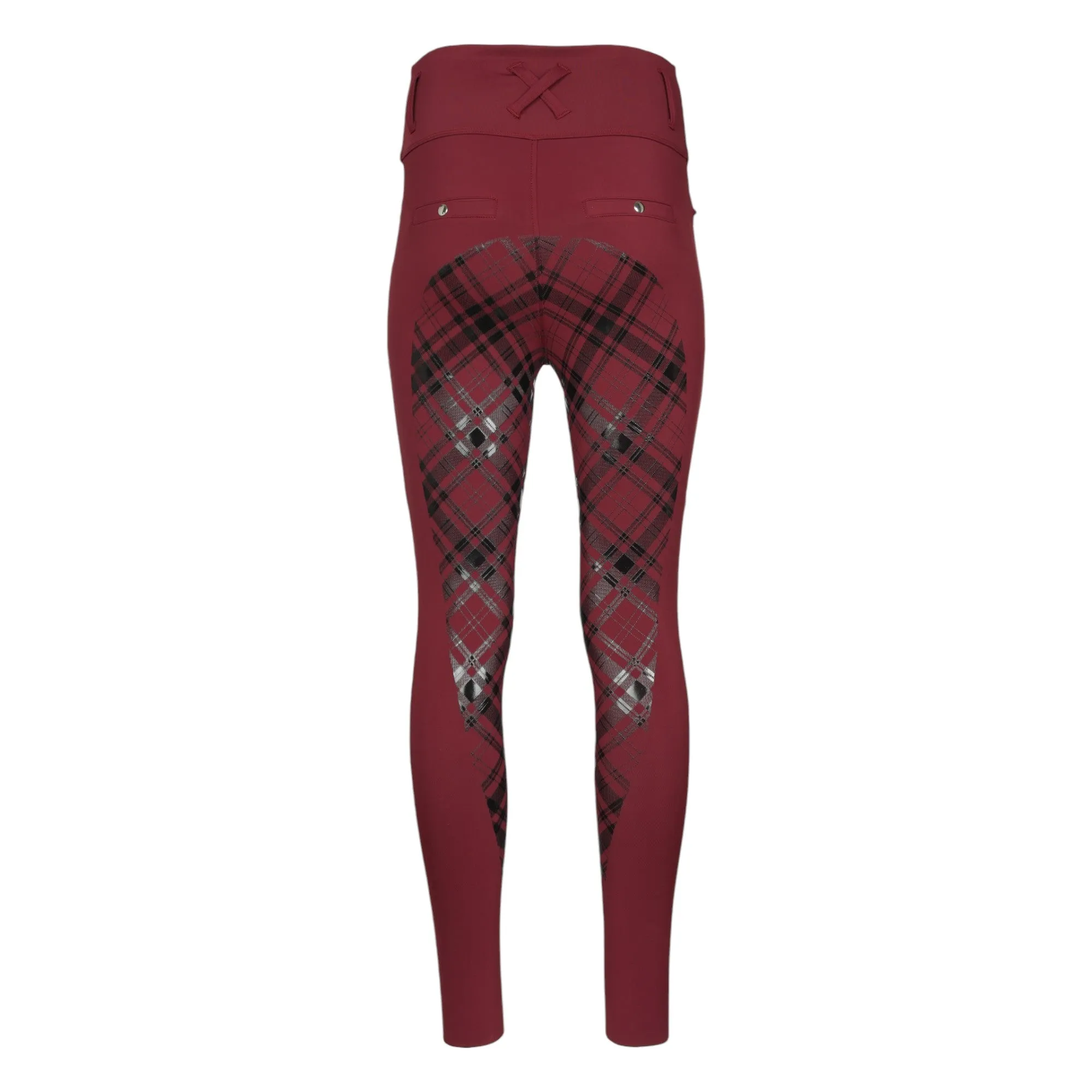 Dapplebay Holiday Plaid Essential Tights - RED