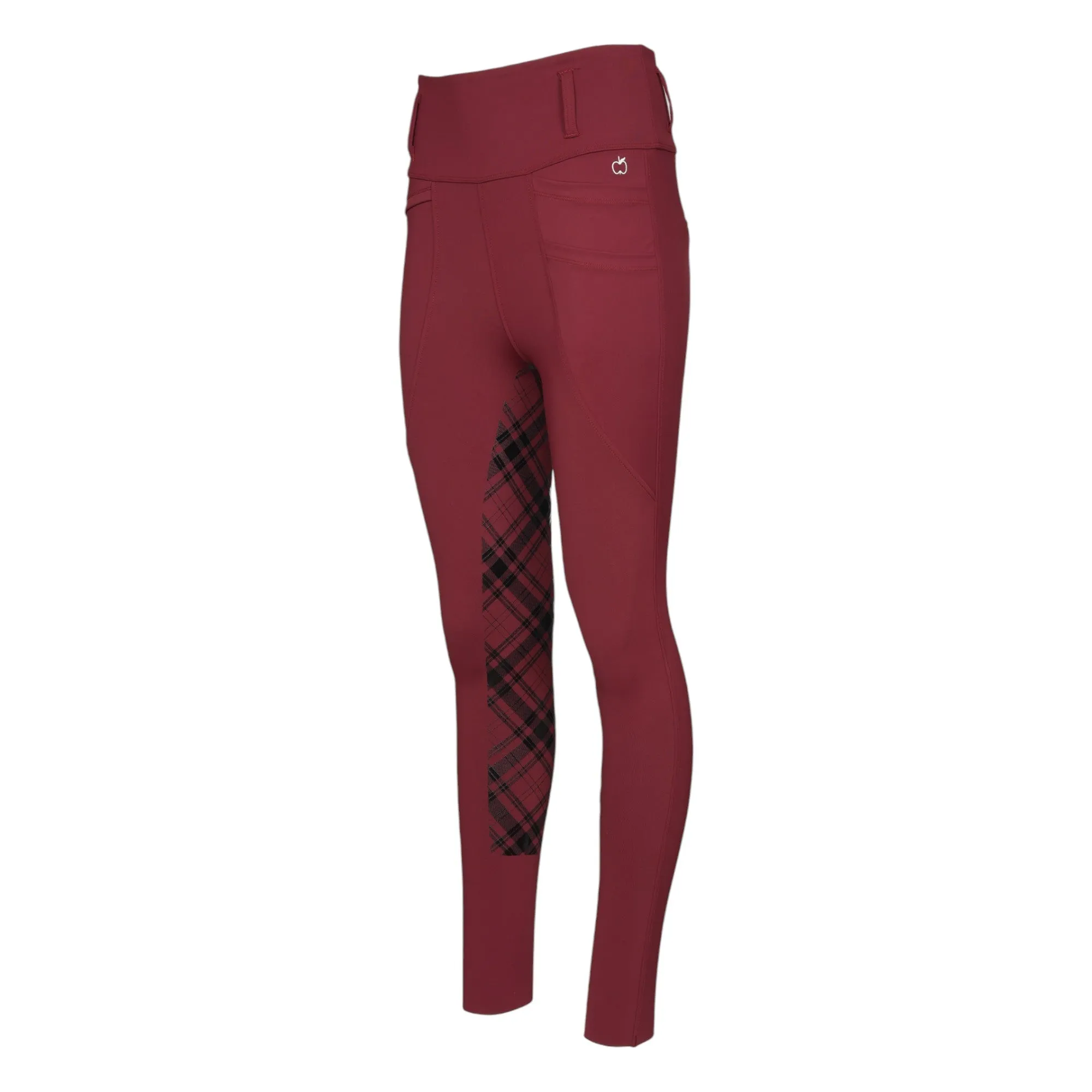 Dapplebay Holiday Plaid Essential Tights - RED