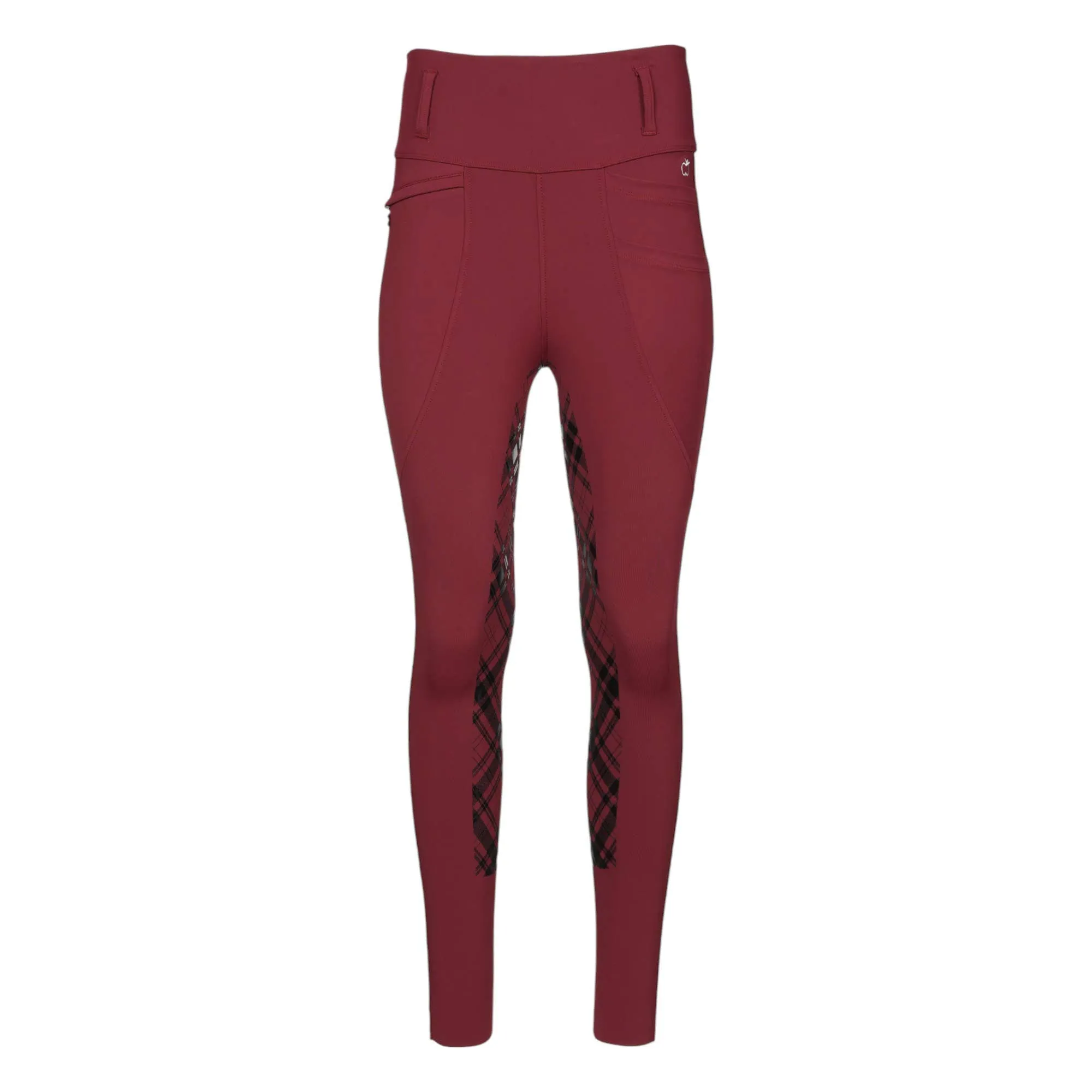 Dapplebay Holiday Plaid Essential Tights - RED