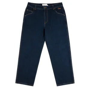 Dime Classic Relaxed Denim Pants: Indigo (Beige Patch)