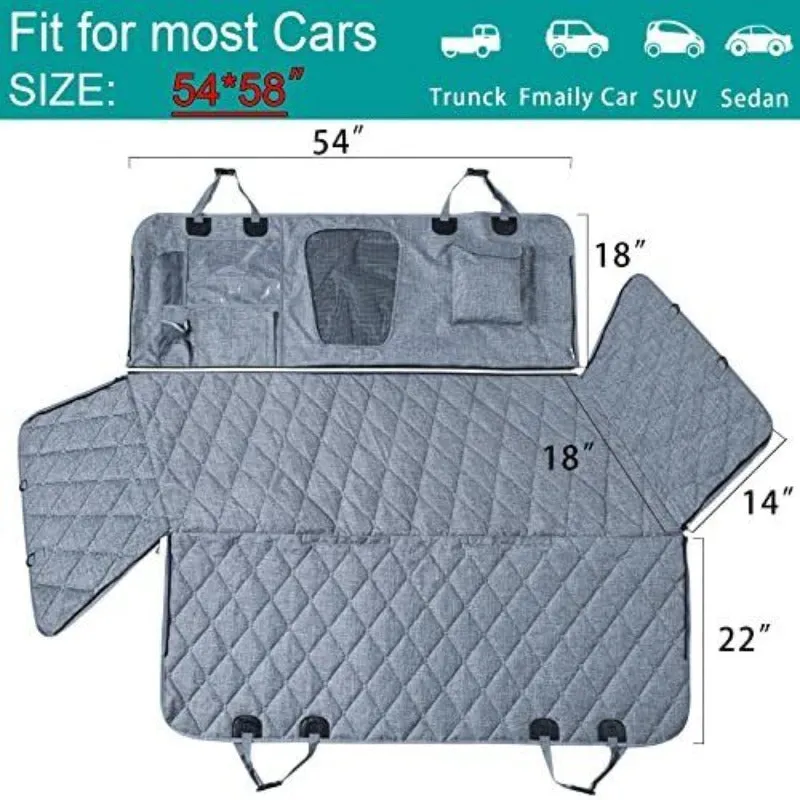 Dog Hammock Pet Dog Car Seat Cover With Mesh Window For Car SUV