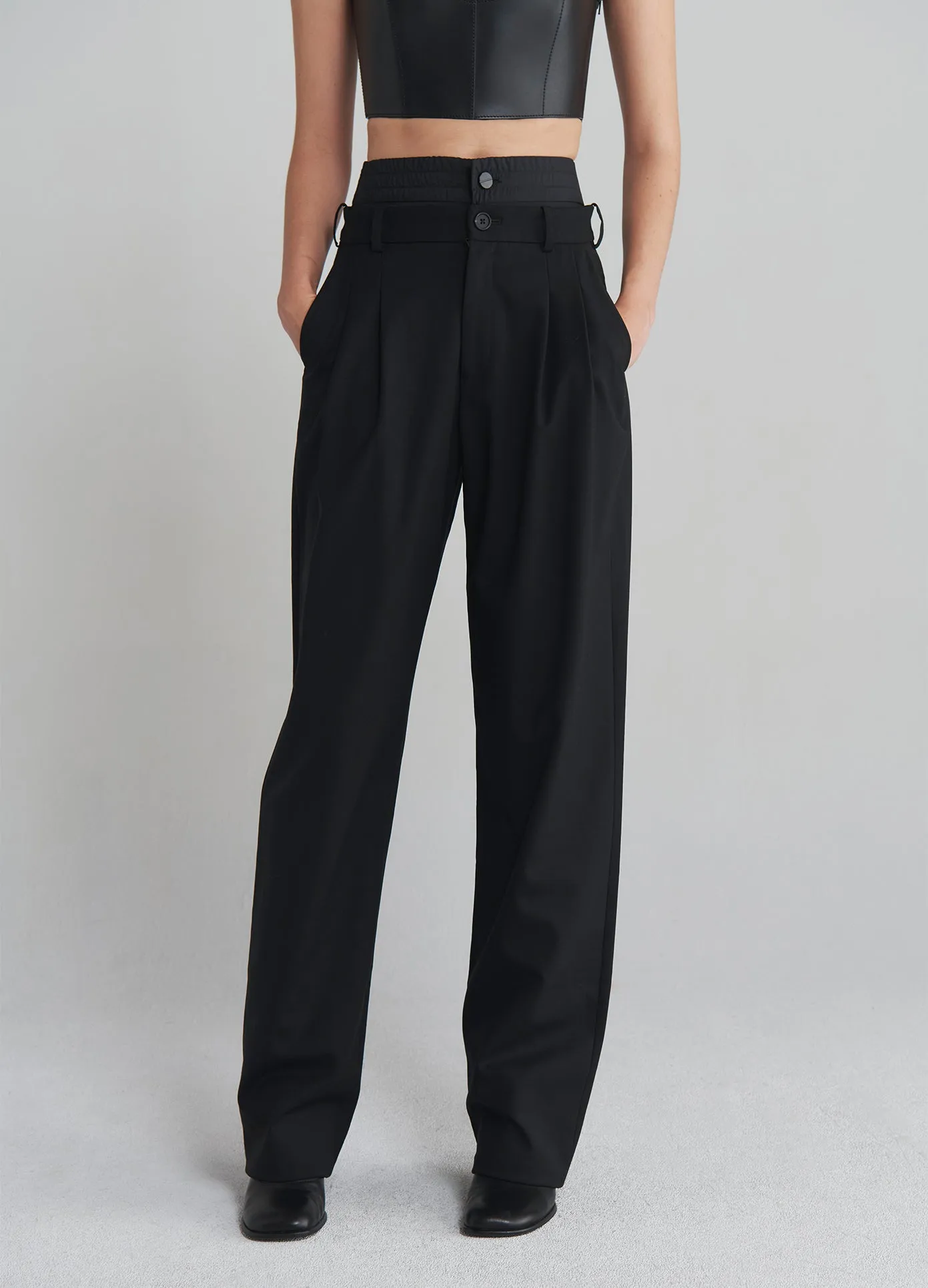 Double Waistband Trousers