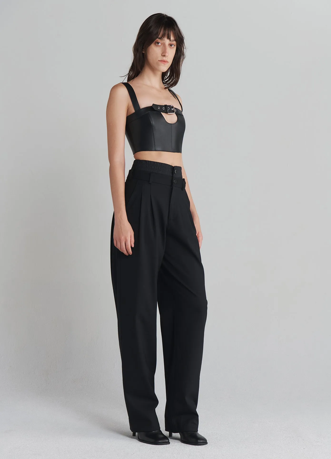 Double Waistband Trousers