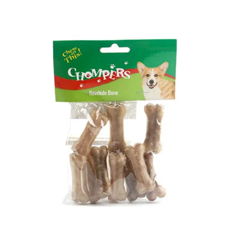 Durable Dog Chew Toys Cowhide Bones Dental Sticks Puppy Treats Supplies Cleaning Teeth Healthy Snacks for Small Medium Large Dog