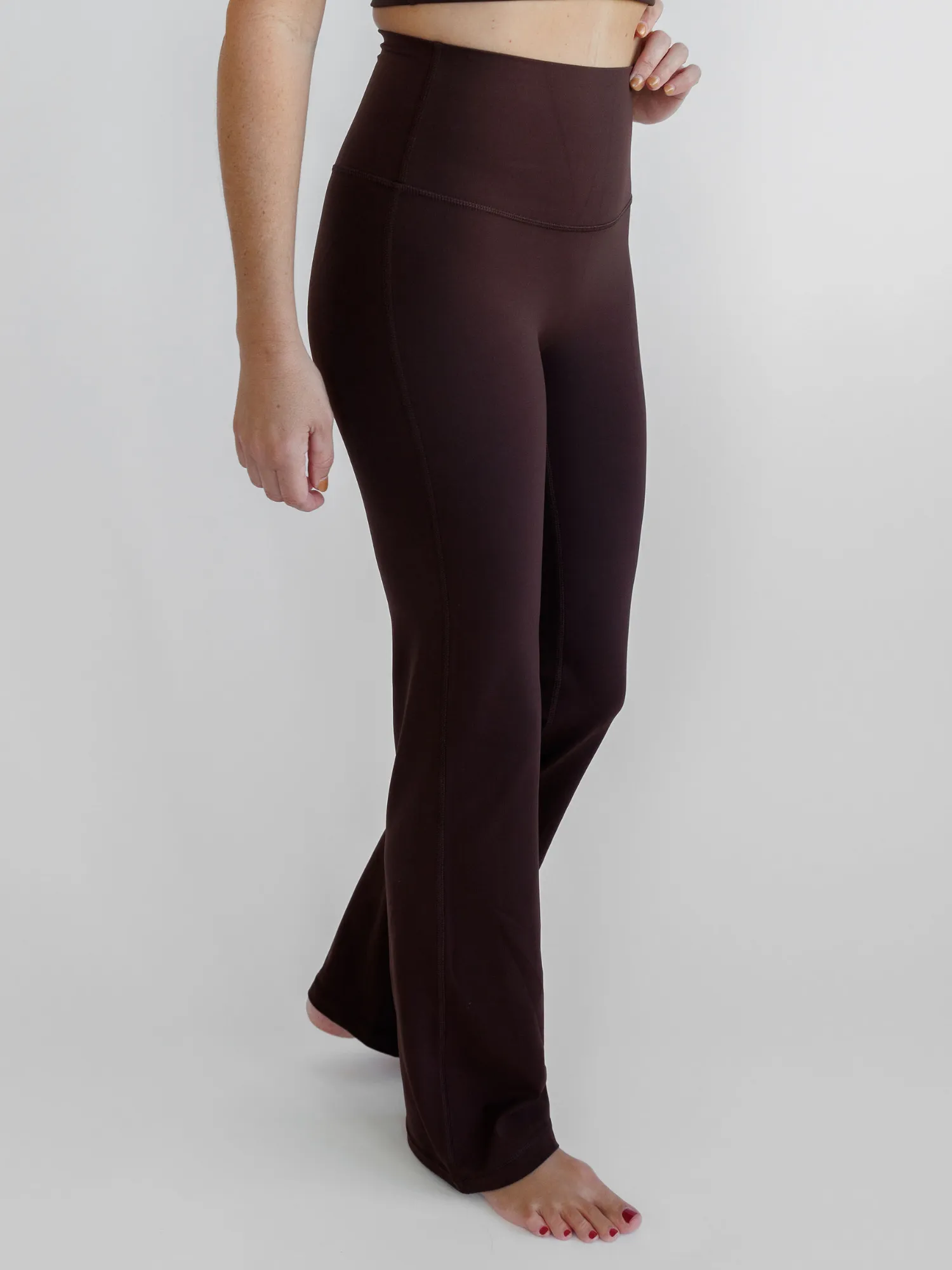 Espresso Brown "Khloe" Super High Rise Bootcut Leggings