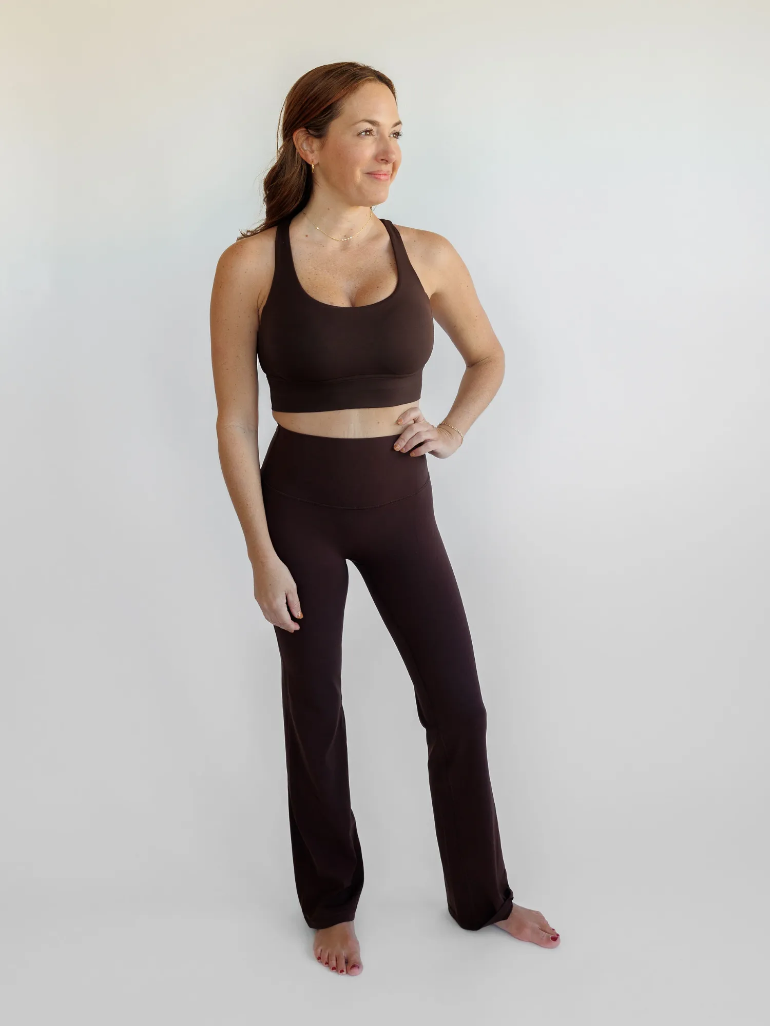 Espresso Brown "Khloe" Super High Rise Bootcut Leggings