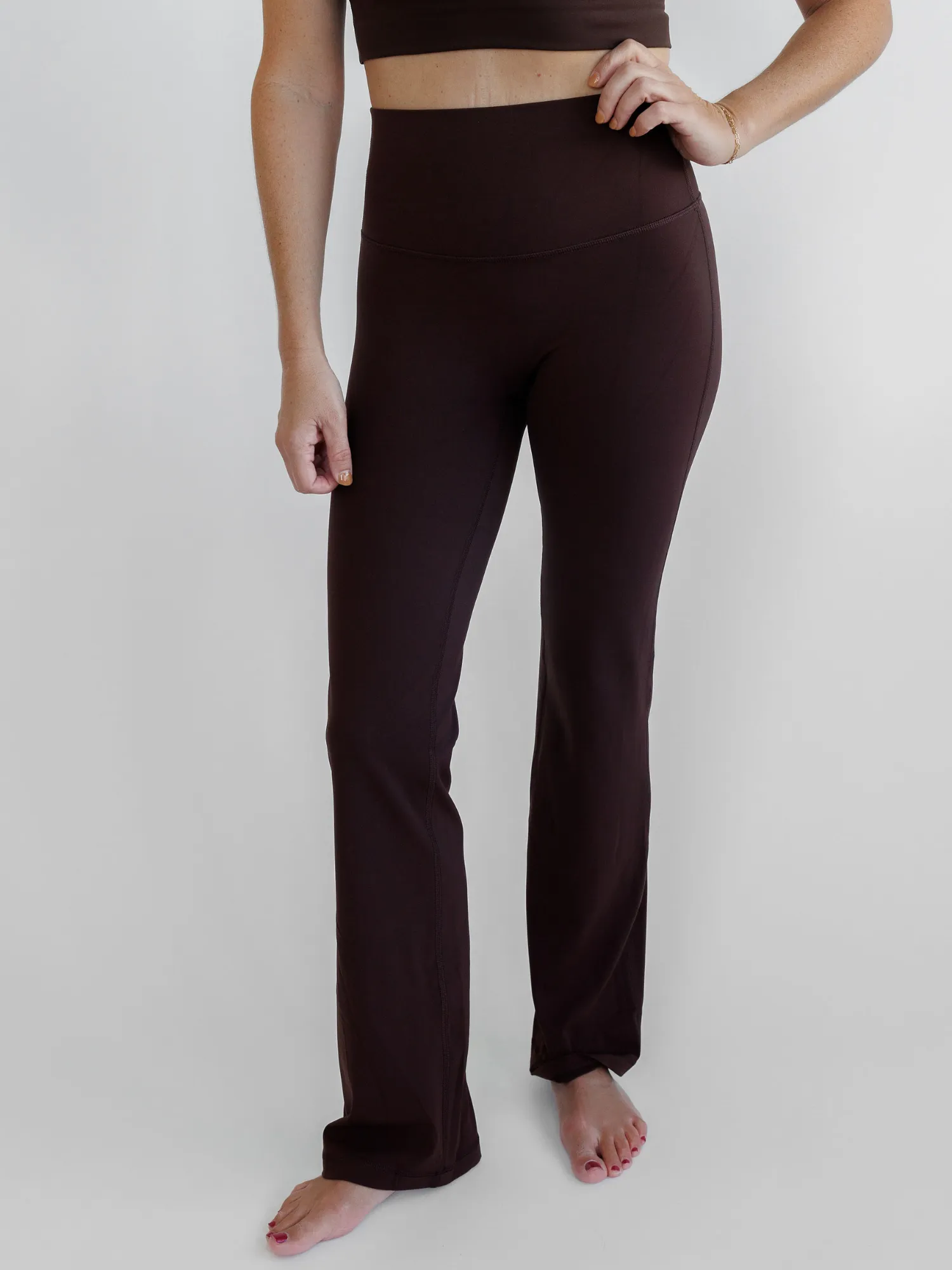 Espresso Brown "Khloe" Super High Rise Bootcut Leggings