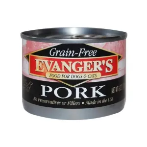 Evanger's Grain-Free Pork Canned Dog & Cat Food case of 24