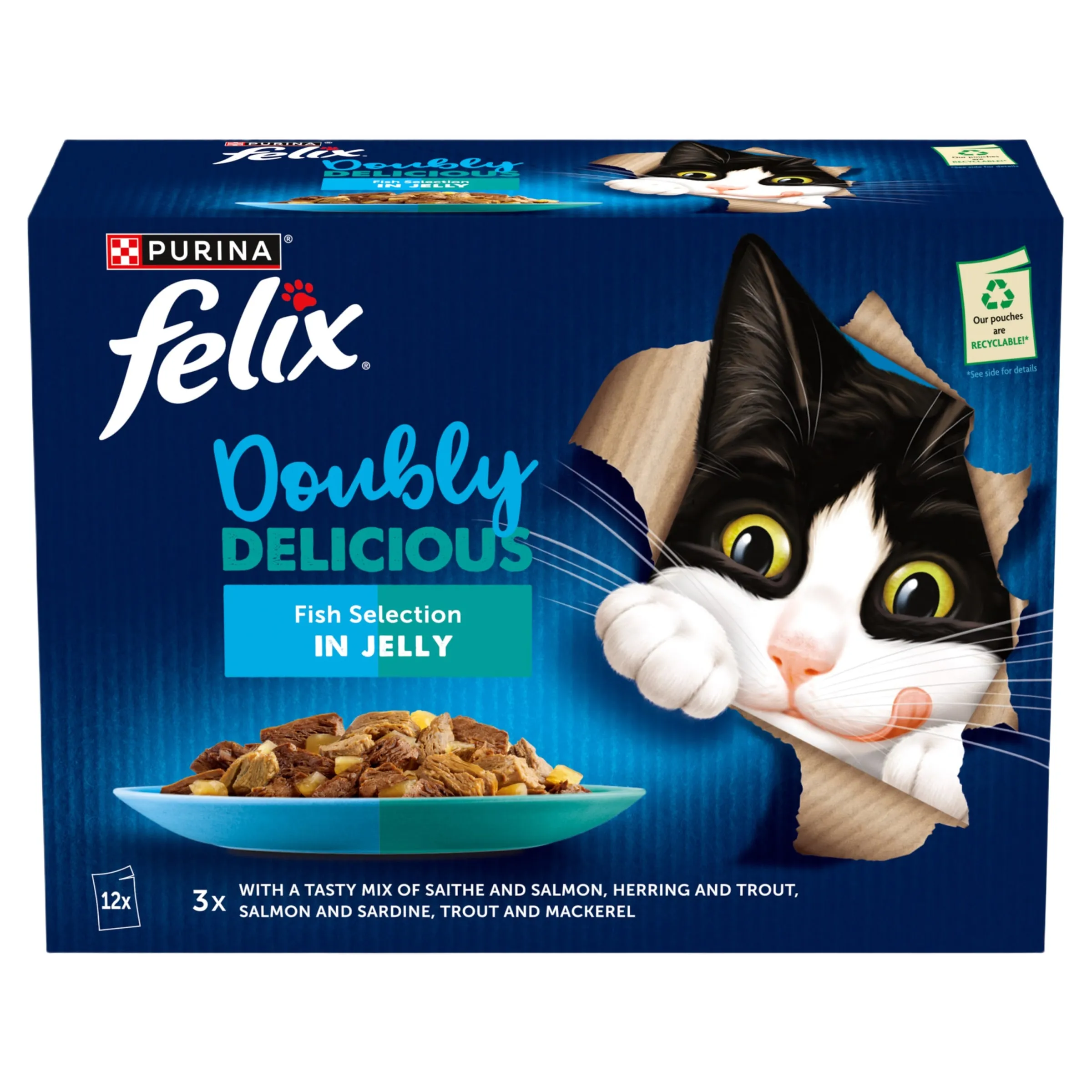 Felix Doubly Delicious Fish Selection in Jelly Wet Cat Food