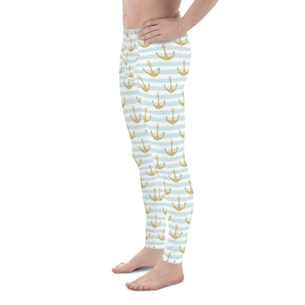 Glittery Anchor Men's Leggings