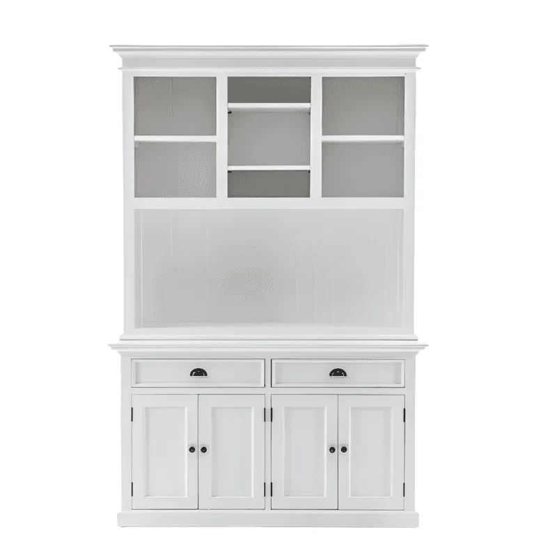 Halifax Large White Buffet Hutch Unit